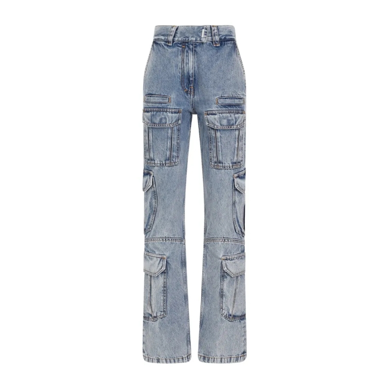Givenchy Jeans Light Blue Cotton Pants Blue