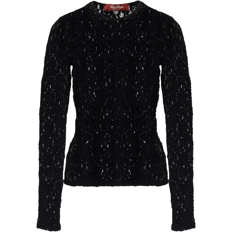 Max Mara T-Shirt Top Black schwarz