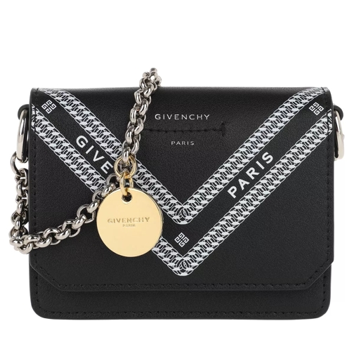 Givenchy Winged Card Case Black/White Wallet On A Chain