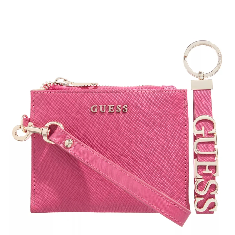 Guess Kartenhalter Gift Pouch + Keyring Fuchsia
