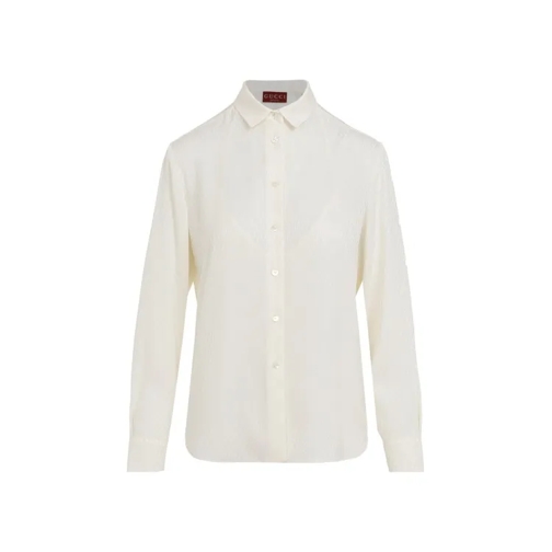 Gucci Ivory White Silk Top White 