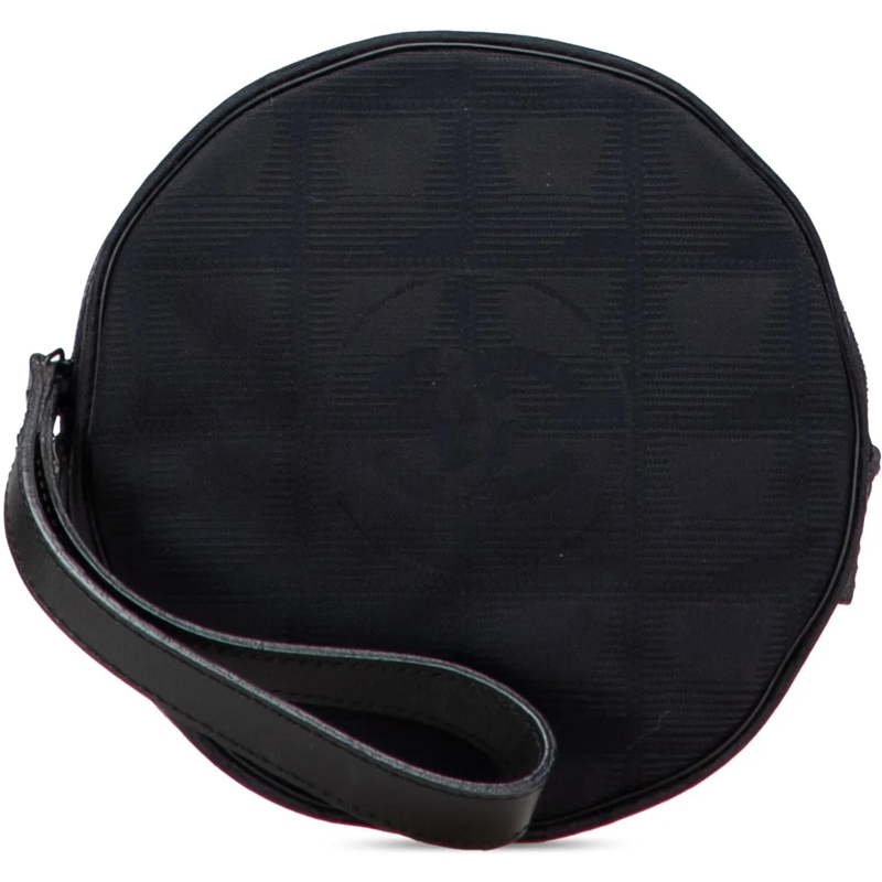 Chanel Nécessaire New Travel Line Nylon Round Pouch schwarz