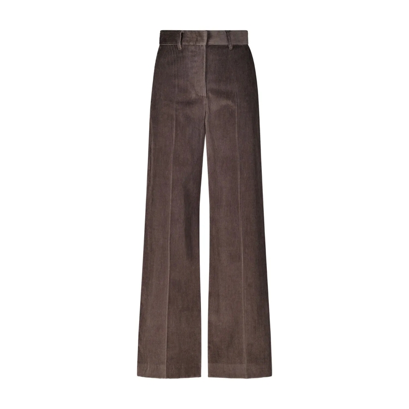 WEEKEND Max Mara Casual broeken Weite Hose Tania aus Cordsamt Dunkelbraun