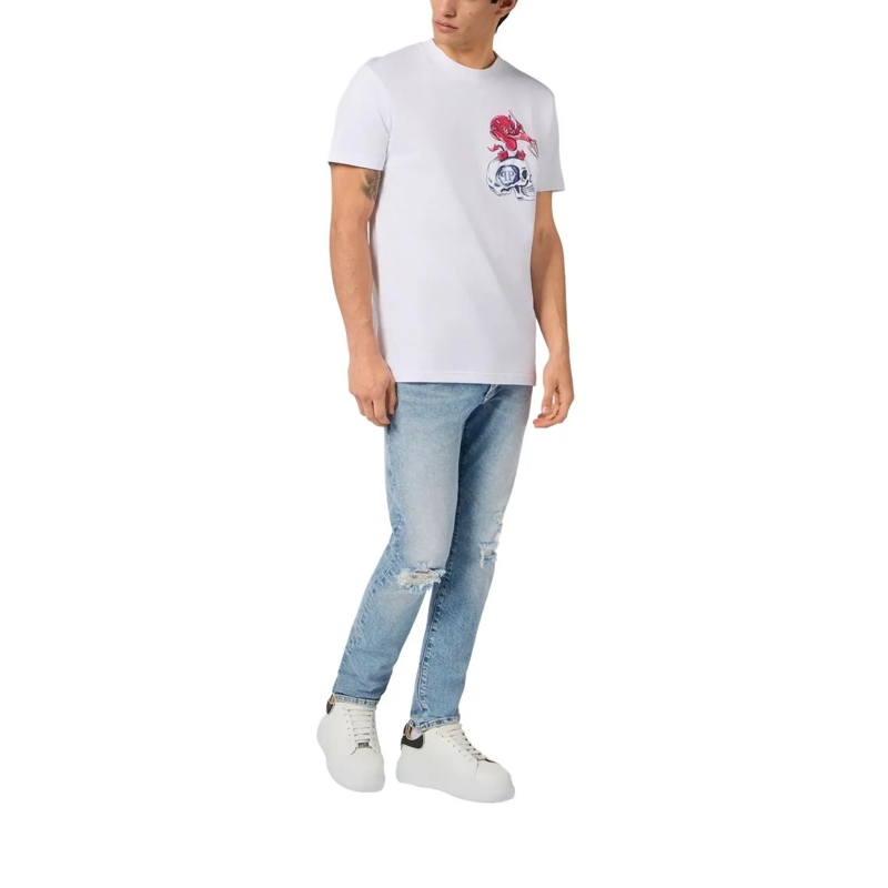 Philipp Plein Jeans mit geradem Bein Super Straight Cut Jeans Basic hellblau(Image 4)
