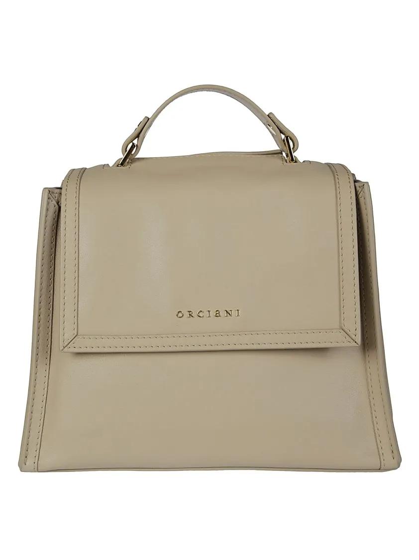 Orciani Vrouw Beige Hobo Bags - Swabian Nappa Handhag In Unisize