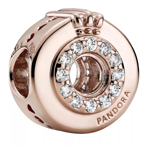 Pandora Offenes Pavé Crown O Charm 14k Rose gold-plated unique metal blend Hänge