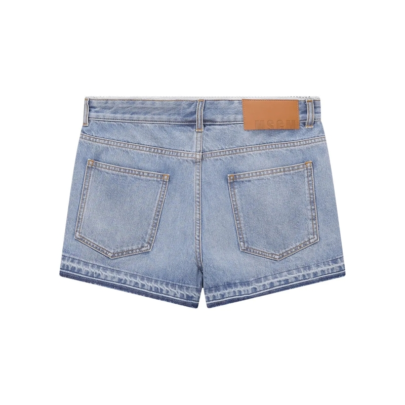 MSGM Bermuda-Shorts Jeansshorts mit Spitze blau(Image 2)