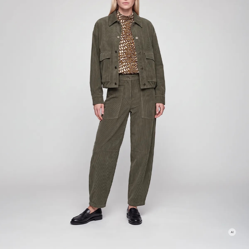 Marc Aurel Blazer Jacke- aufgesteppte Taschen und Patten- angeset grün(Image 2)