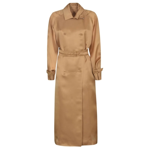 Max Mara Trenchcoat Silk Trench Coat Brown