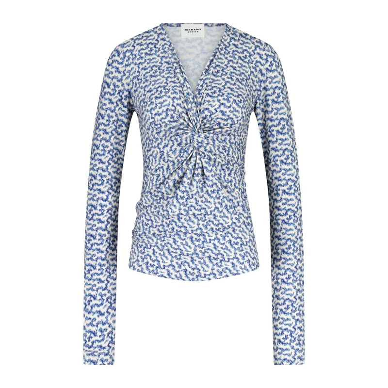 Isabel Marant T-Shirt Shirt Lyss mit Print Blau