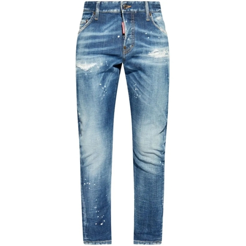 Dsquared2 Jeans Blue Stretch-Cotton Denim Jeans Blue