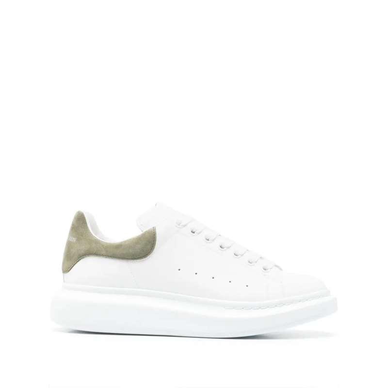 Alexander McQueen Lage-top sneaker White Leather Sneakers With Suede Accent White