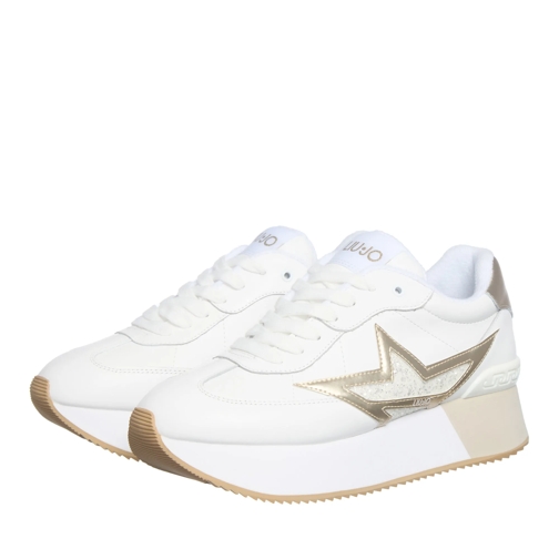 LIU JO Dreamy Off White/Light Gold Plateau Sneaker