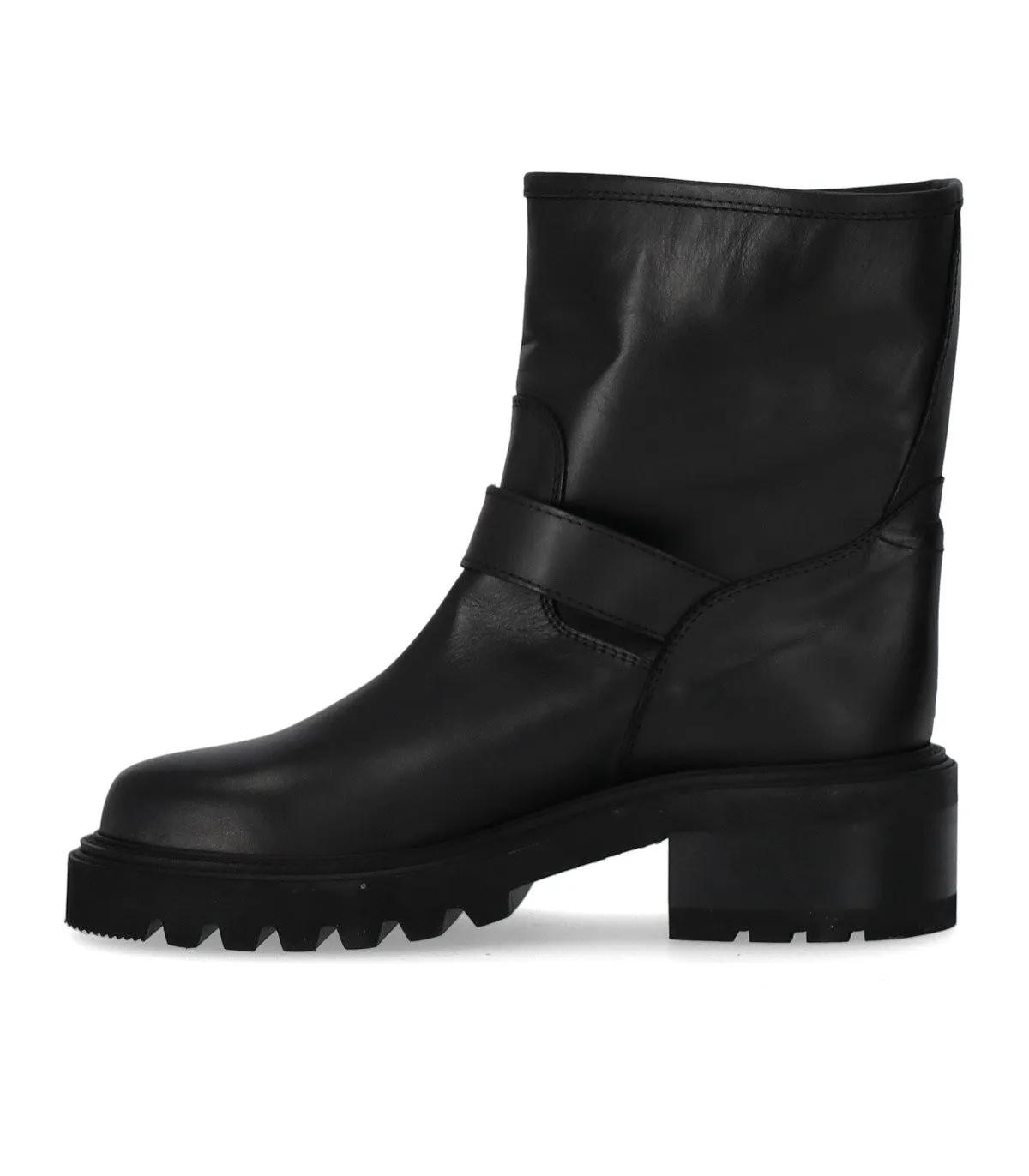 Thumbnail - Via Roma 15 Stiefel - VIA ROMA 15 MALIBU' BIKER STIEFELETTE - Gr. 38 (EU) - in Schwarz - für Damen