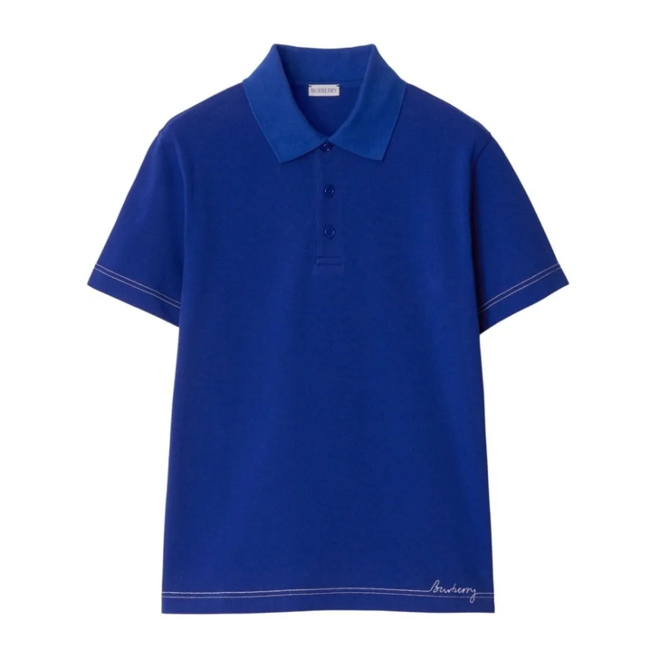 Burberry Royal Blue Polo Shirt Blue Polohemd