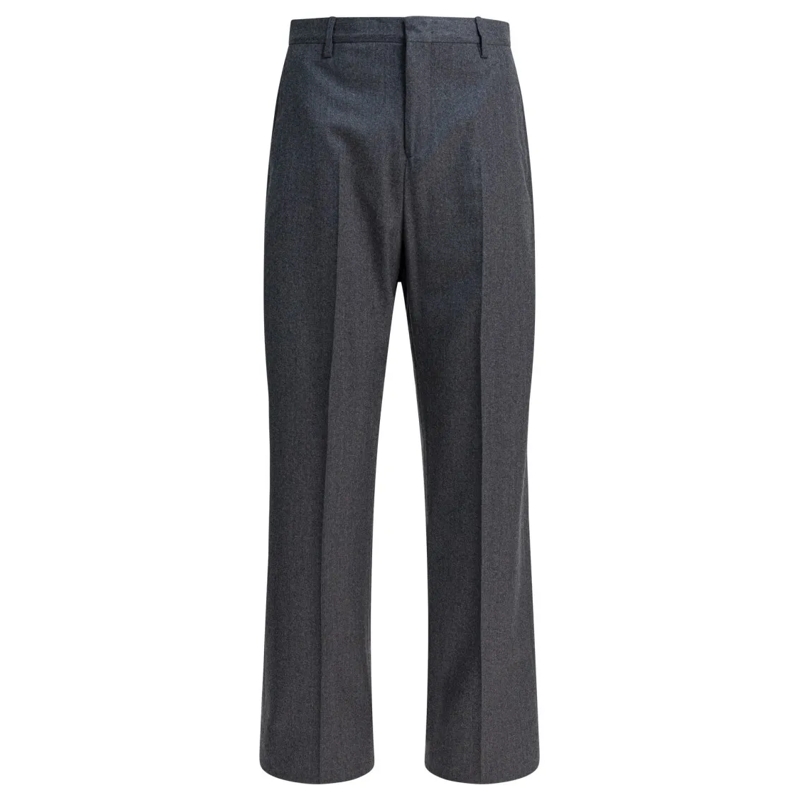 Briglia  Tailored Straight-Leg Trousers In Soft Grey Blend Grey