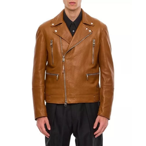 Alexander McQueen Leather Jacket Brown 