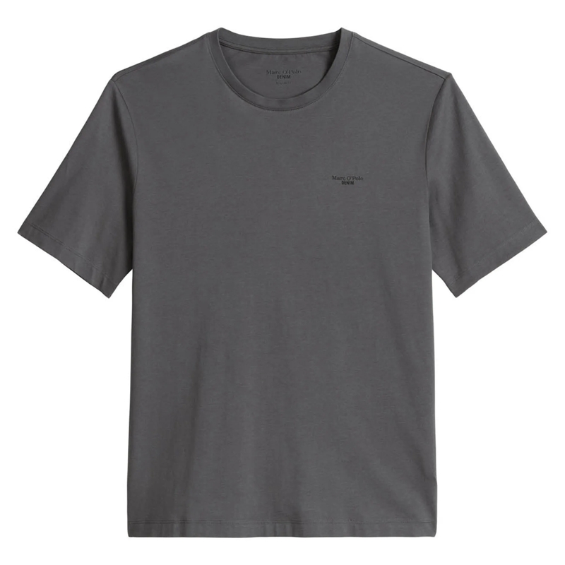 Marc O´Polo Hemd T-Shirt, SSL, Logo Print, Reg F 1er Pack dunkel-grau