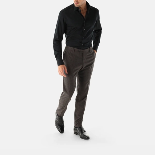 VAN LAACK Hemden Hemd Tailor Fit Uni schwarz