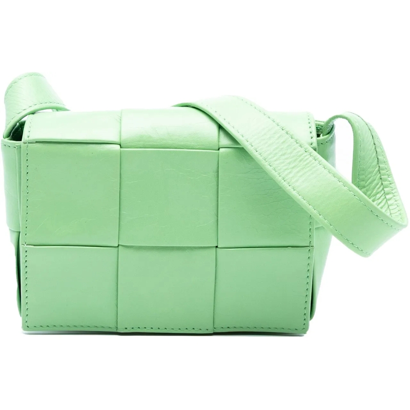 Bottega Veneta Schultertasche Extra Mini Nappa Intrecciato Cassette Crossbody grün