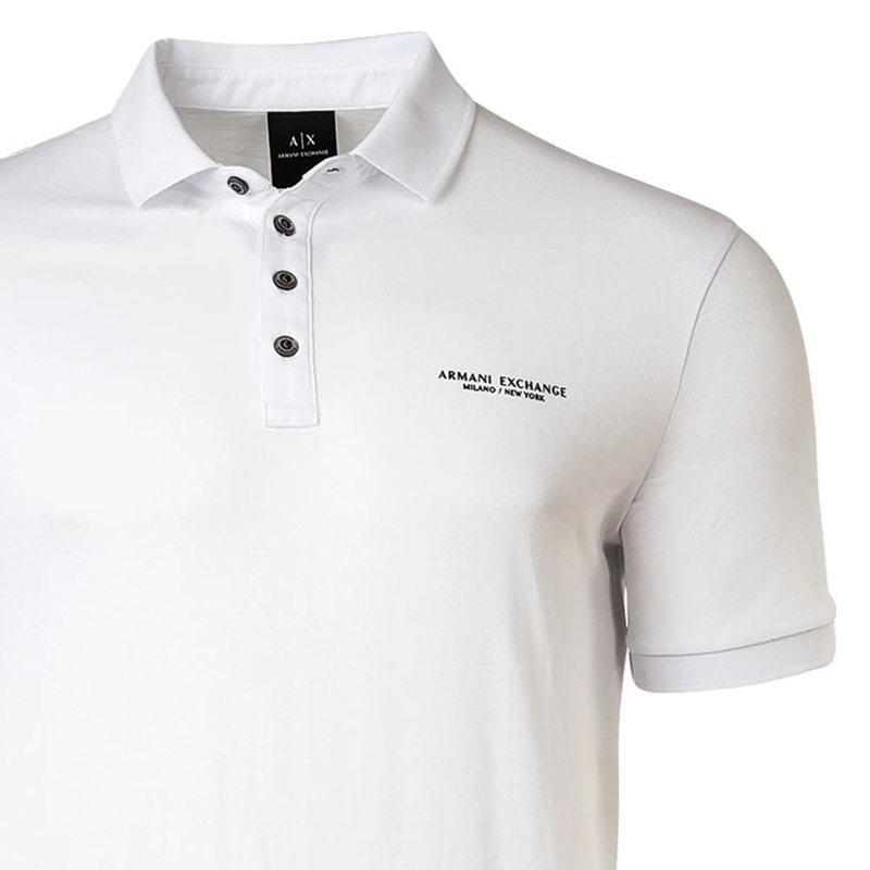 Armani Exchange Polohemd Armani Exchange A|X ARMANI EXCHANGE Herren Poloshi weiss(Image 3)