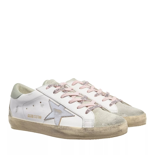 Golden Goose Super-Star Sneaker Leather White Ice Silver Aquamarine lage-top sneaker
