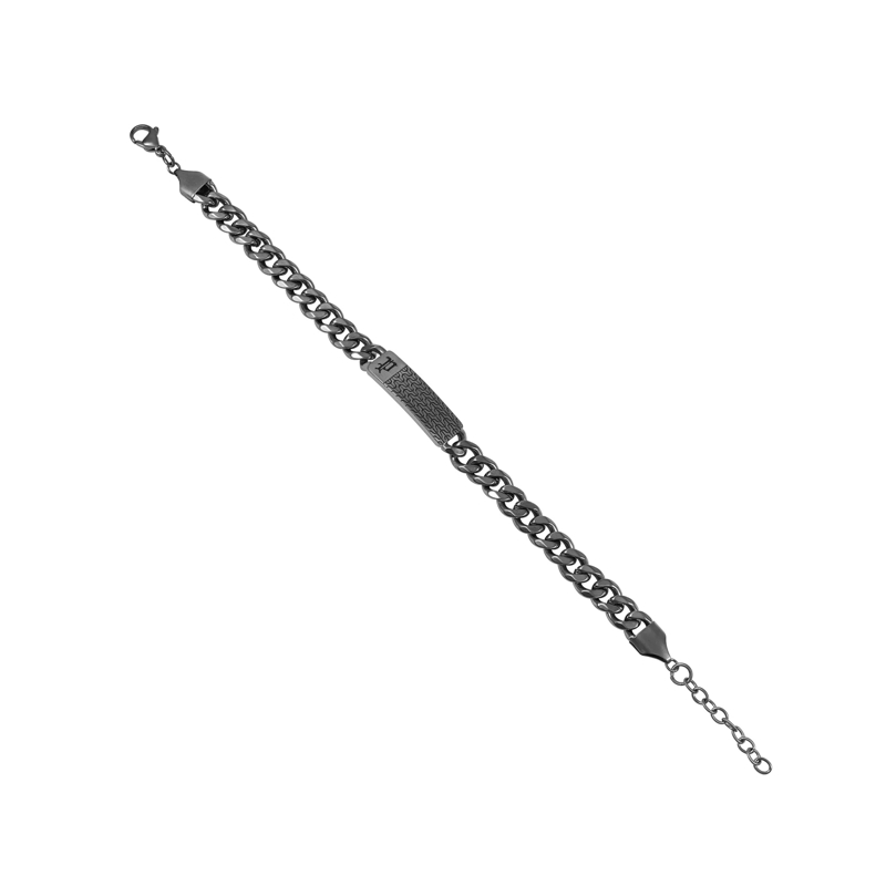 Police Armband Armband Chainmale- Herrenarmband- Farbe: silber schwarz(Image 2)
