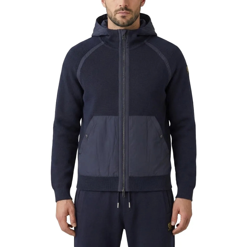 Belstaff Veste de transition Strickjacke mit Logo blau(Image 2)