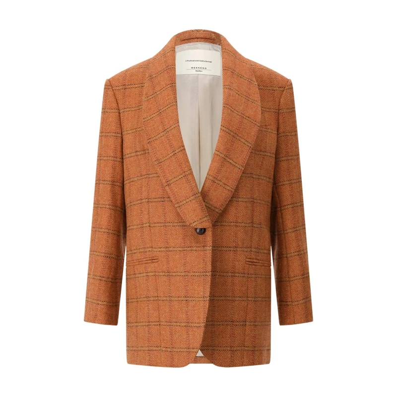 WEEKEND Max Mara Blazer Karierter Blazer Mintea Orange