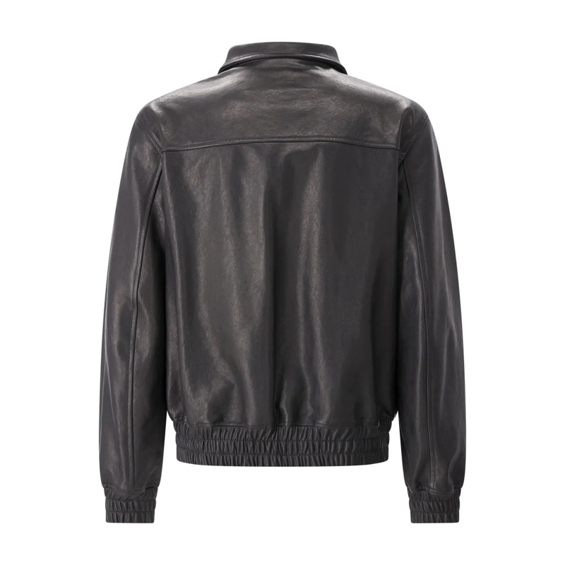 Valentino Garavani Veste en cuir Lederjacke mit Reißverschluss schwarz(Image 3)