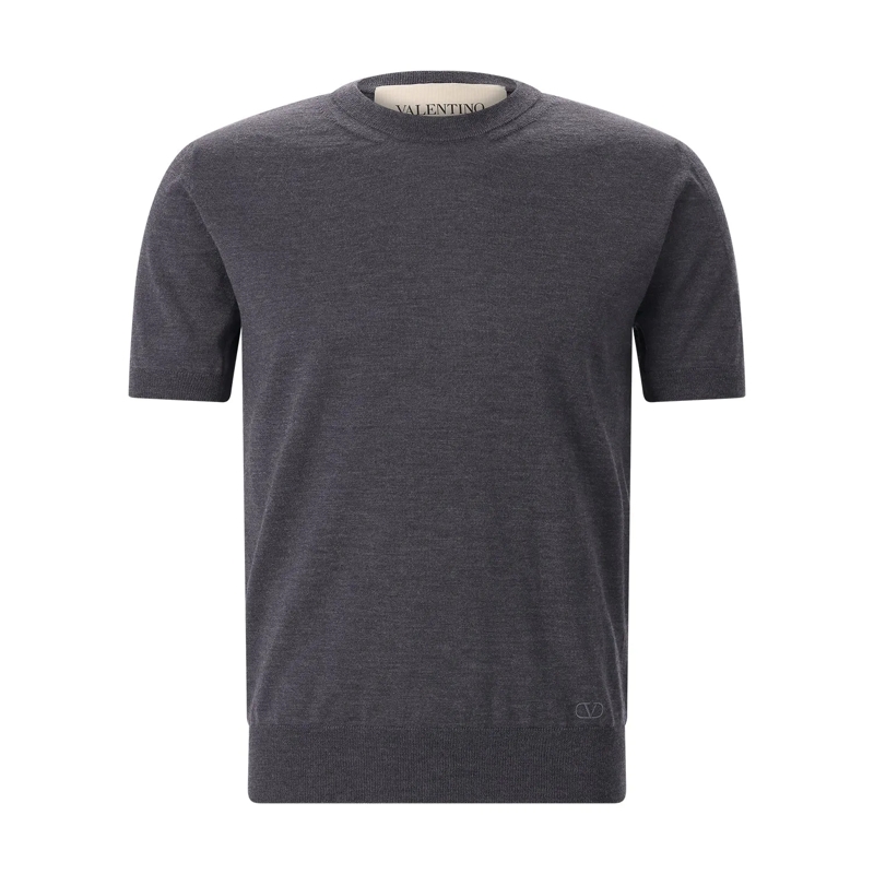 Valentino Garavani T-Shirt T-Shirt aus Schurwolle grau