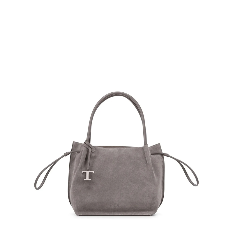 Tod's Crossbody Bag Tasche aus Veloursleder grau