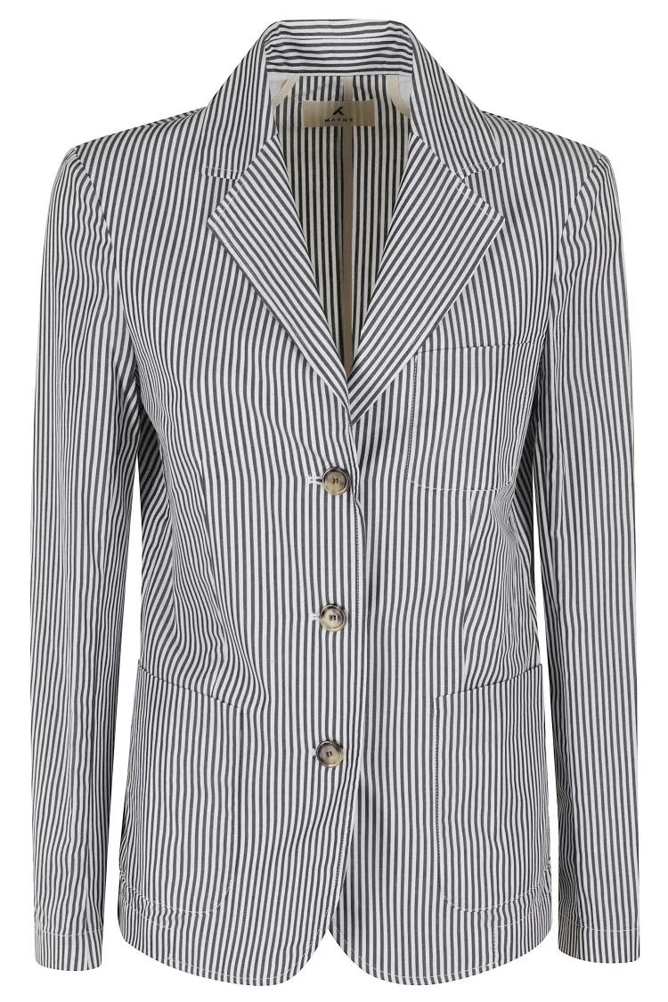Thumbnail - MYTHS - Lightweight Striped Blazer - Größe 40 - schwarz