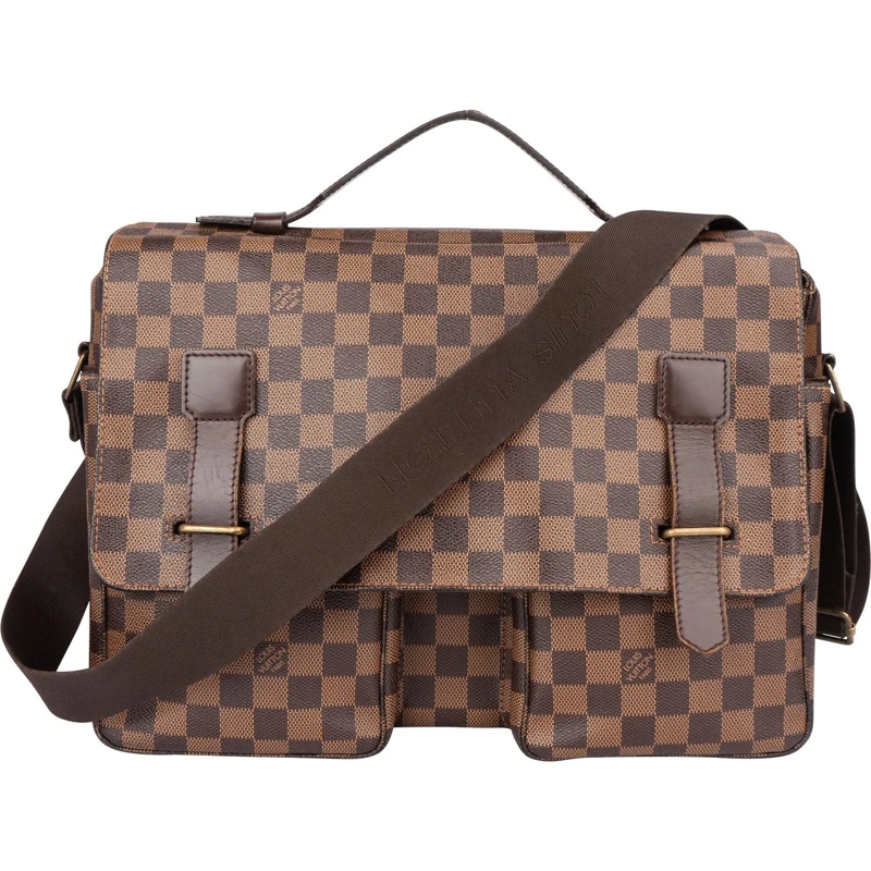 Louis Vuitton Schultertasche Louis Vuitton Damier Ebene Monogram Broadway Cross braun