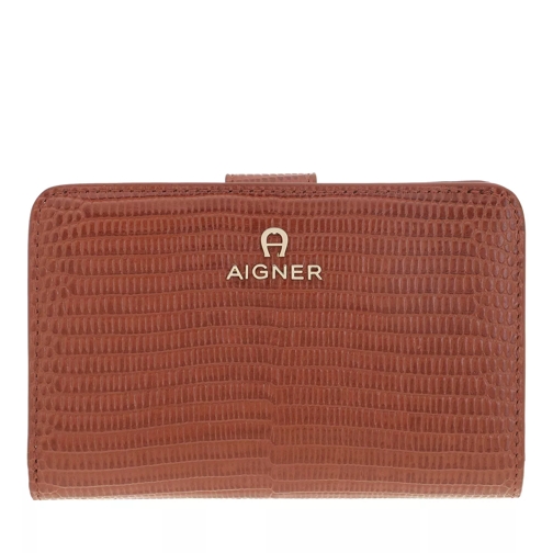 AIGNER Combination Wallet Cognac Brown Bi-Fold Wallet