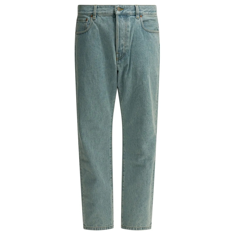 Valentino Garavani Jeans Straight-Leg Denim Jeans With Mid-Rise Waist And C Grey