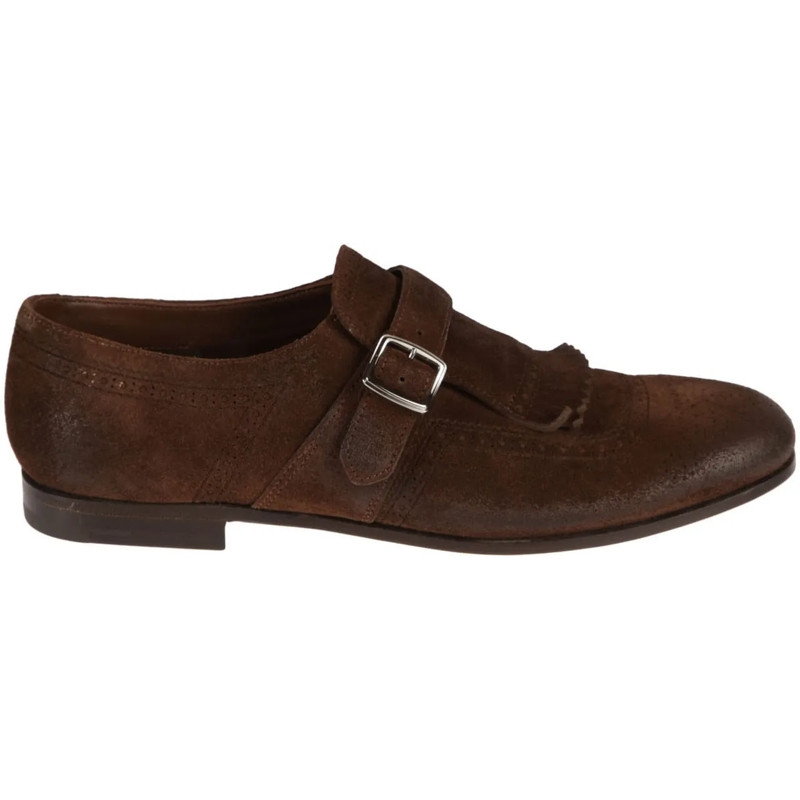 Church's Low-Top-Sneaker Shanghai Laser Monk Strap Buckled Shoes Brown braun