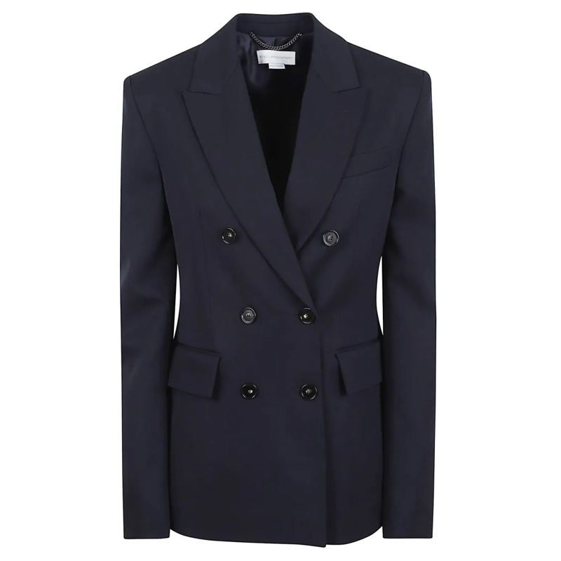 Stella McCartney Blazer Tailored Double-Breasted Wool And Viscose Jacket Black
