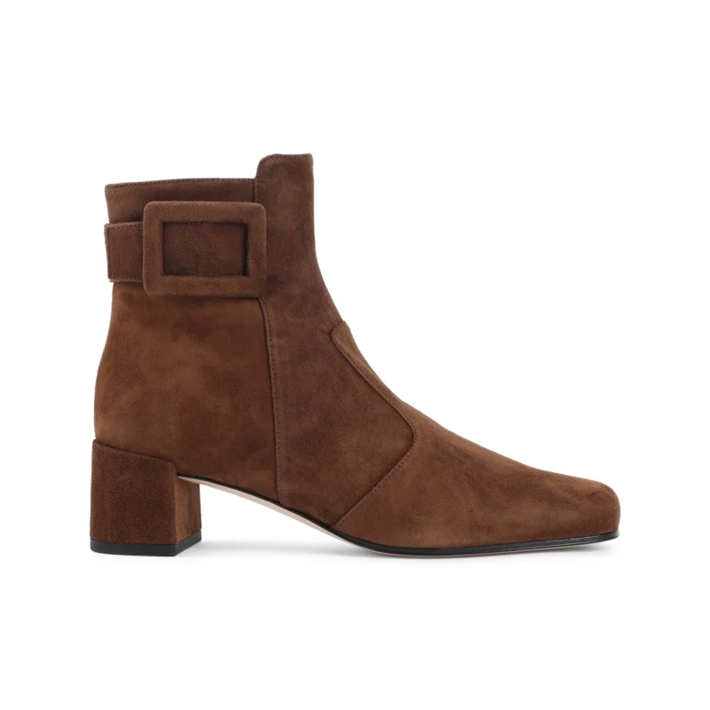 Roger Vivier Bottes Brown Suede Ankle Boots Brown