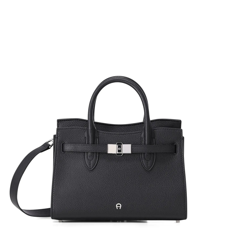 AIGNER Sac à bandoulière Handtasche Farah aus Rindsleder schwarz