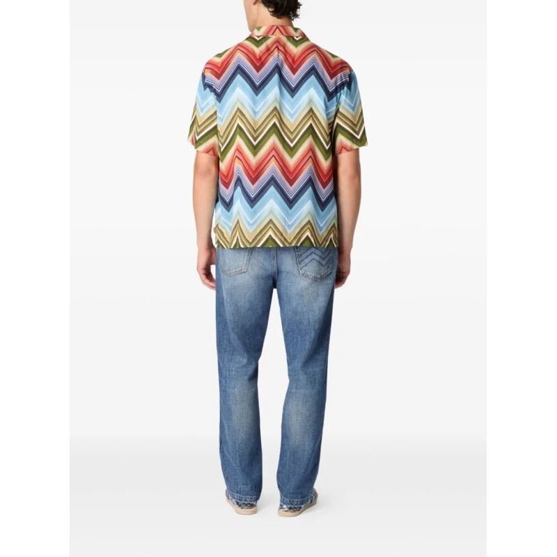 Missoni Overhemd Short-Sleeved Casual Shirt Neutrals(Image 6)