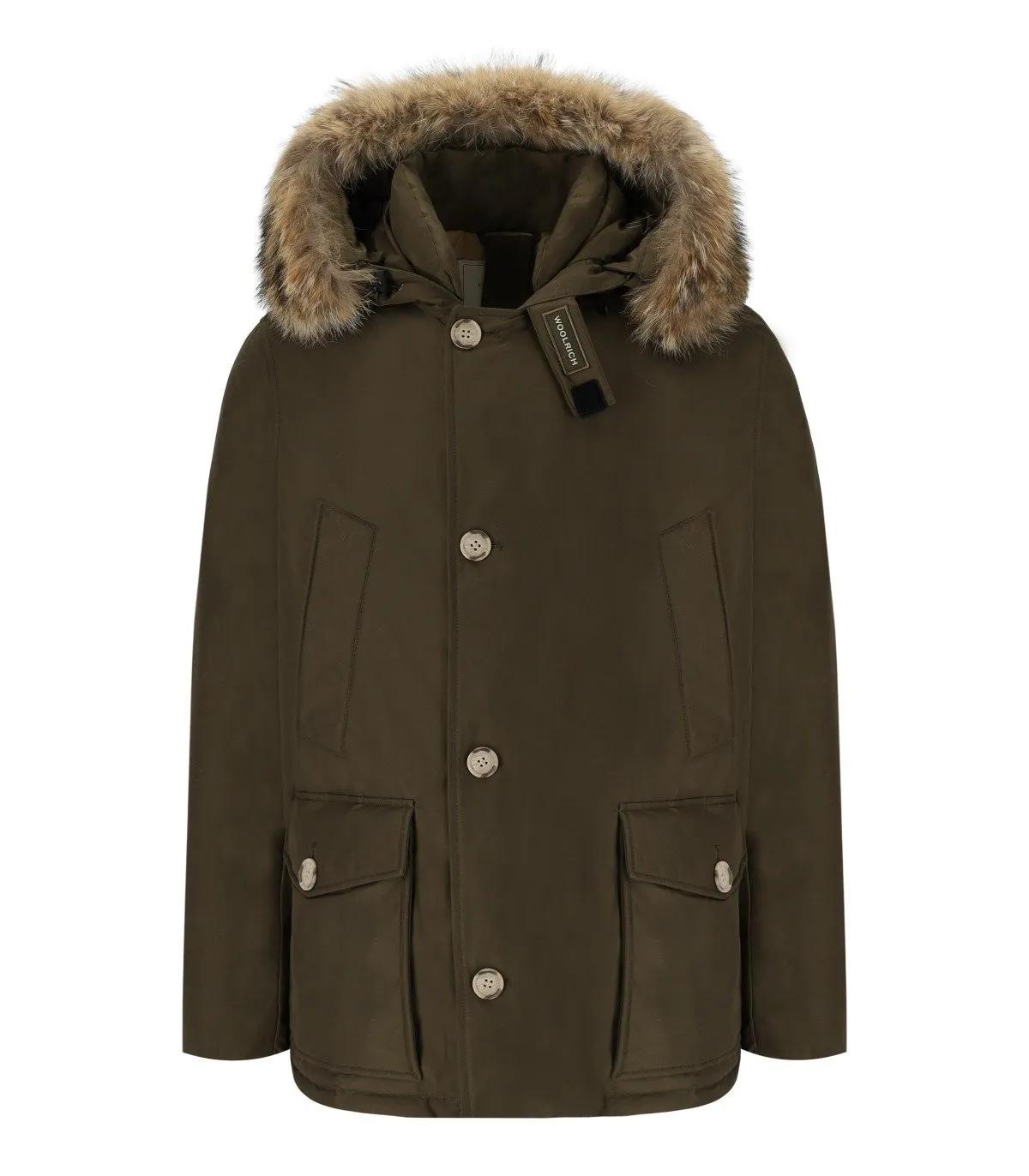 Woolrich - WOOLRICH ARTIC DETACHABLE FUR MILITÄRGRÜNER PARK - Größe XL - grün