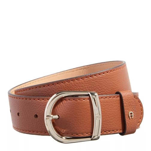 AIGNER Barbara Cognac Brown Leather Belt