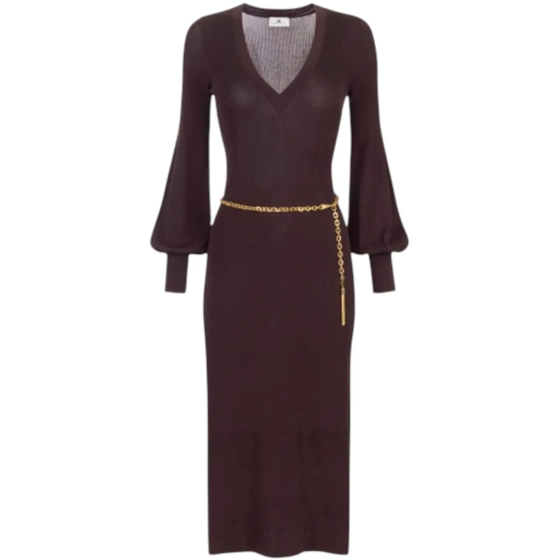 Elisabetta Franchi Robe midi Dresses Merlot rot