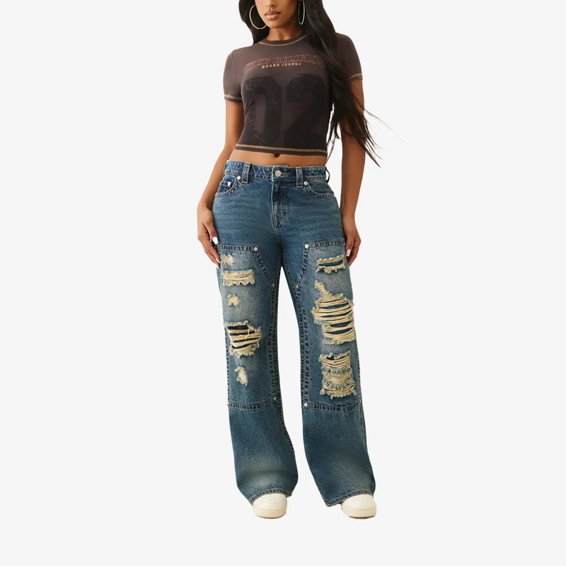True Religion T-Shirt T-Shirt Cropped schwarz(Image 2)