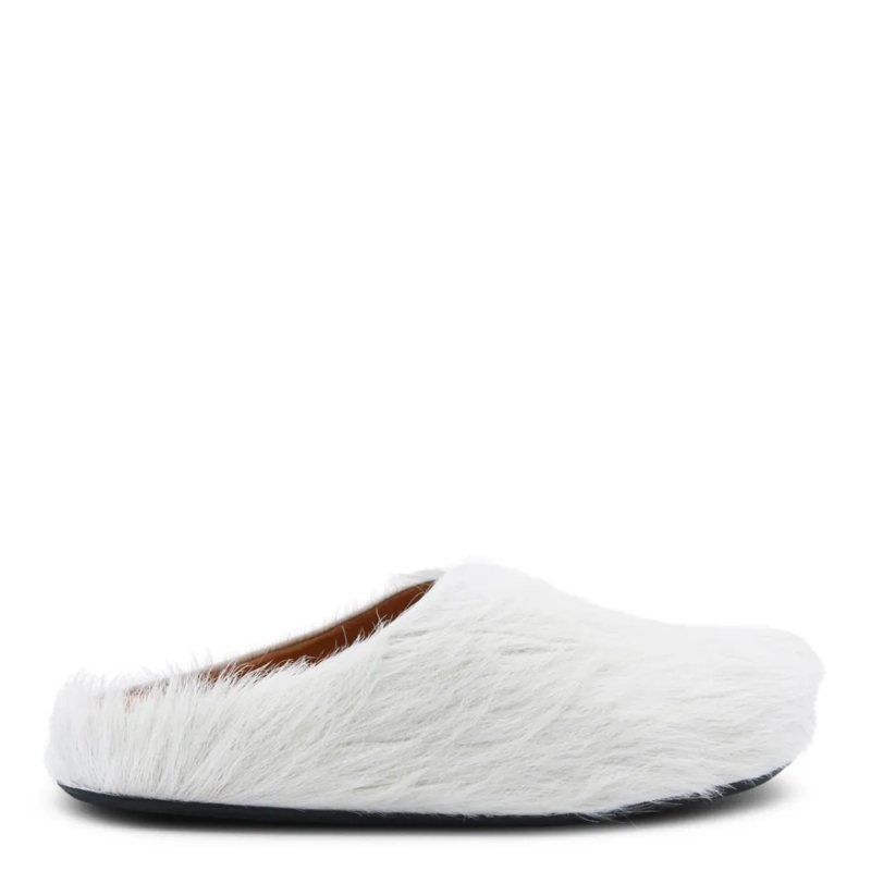 Marni Loafer White Leather Sandals White