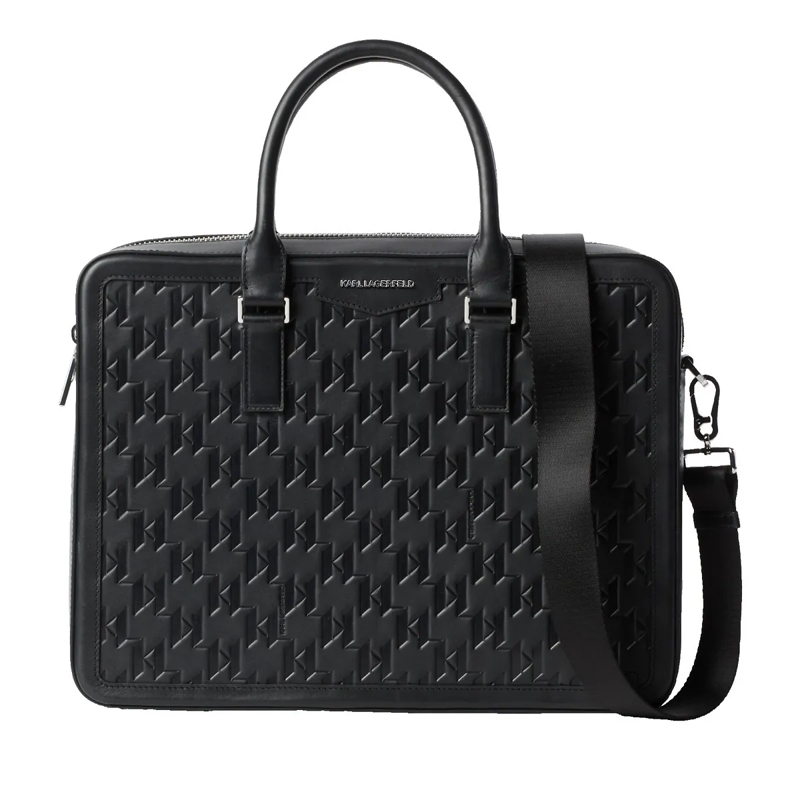 Karl Lagerfeld Tote K/LOOM AKTENTASCHE AUS LEDER schwarz