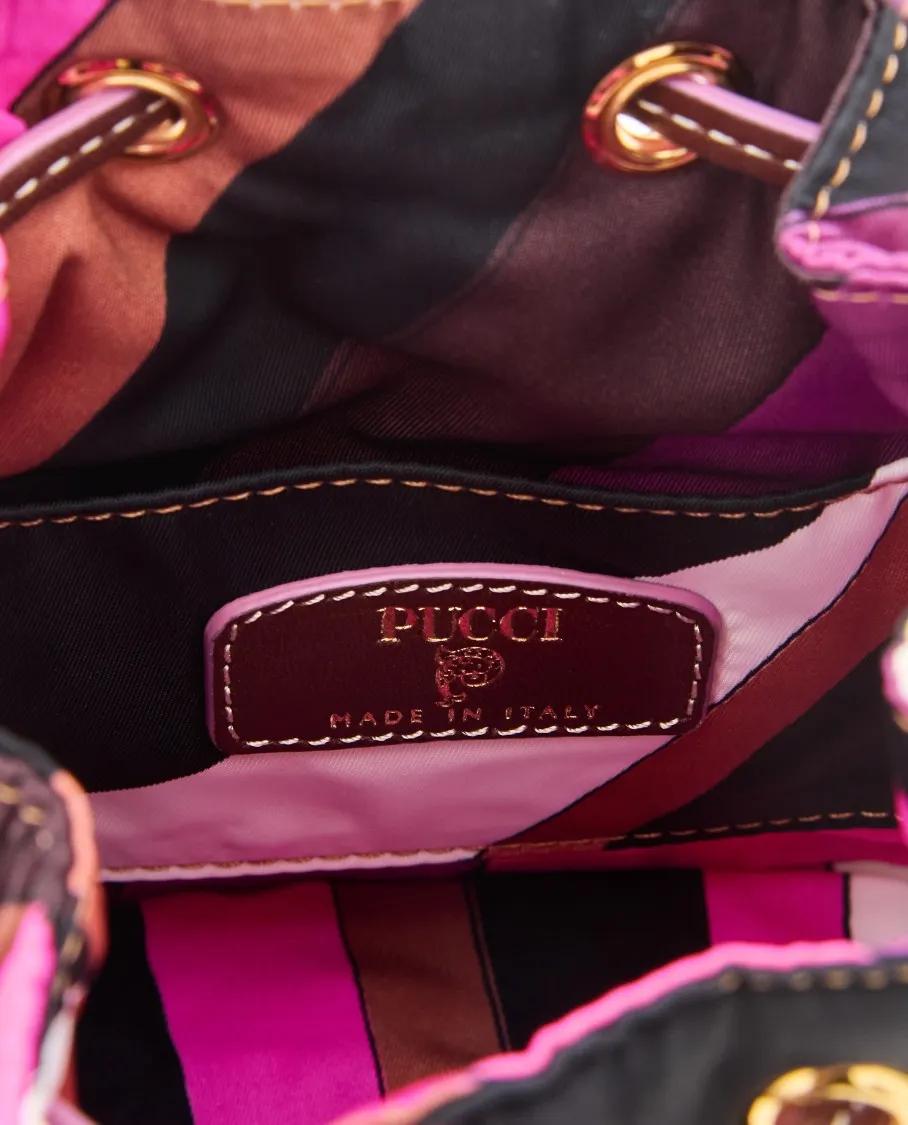 EMILIO PUCCI Roze Multicolor Satchel met Logo Patch Multicolor Dames