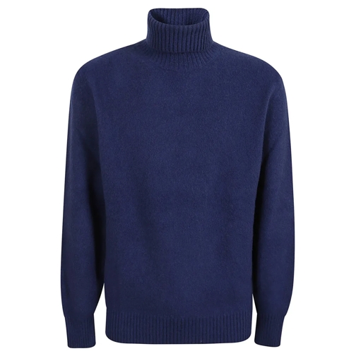 Eleventy Pullover Cashmere Blend Wool Sweater Blue