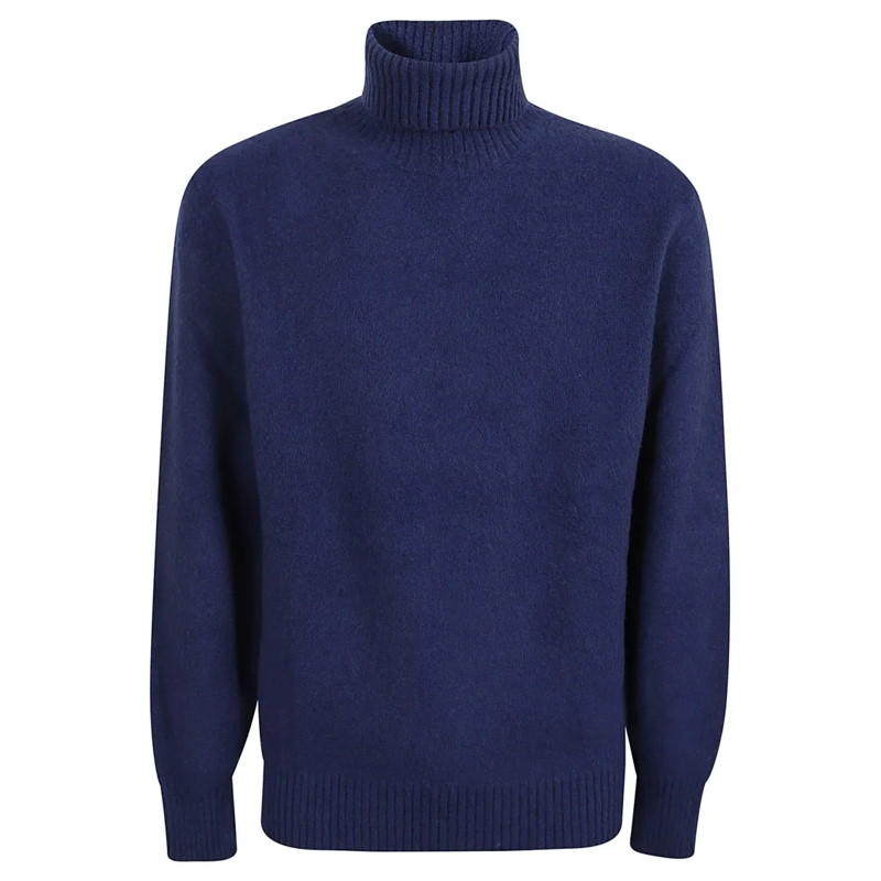 Eleventy Pull Wool And Cashmere Blend Sweater With Classic Turtl Black